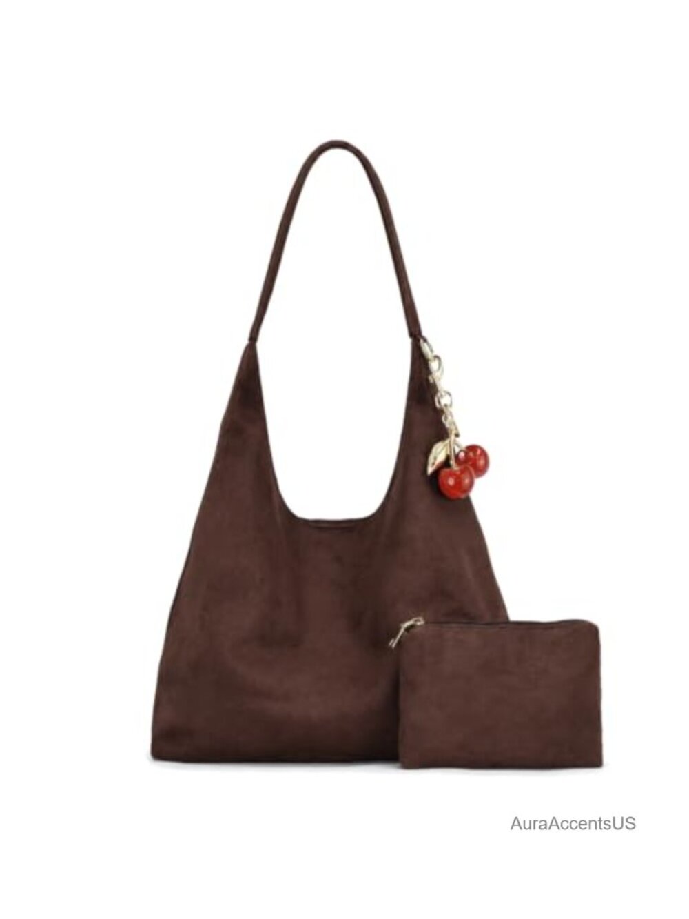 Faux Leather Hobo Shoulder Bag Slouchy Vegan Crossbody Purse Tote Handbag
